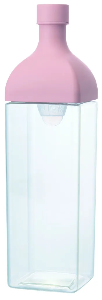 Hario cold brew fles vierkant 1200 ml - Smokey pink 1.webp