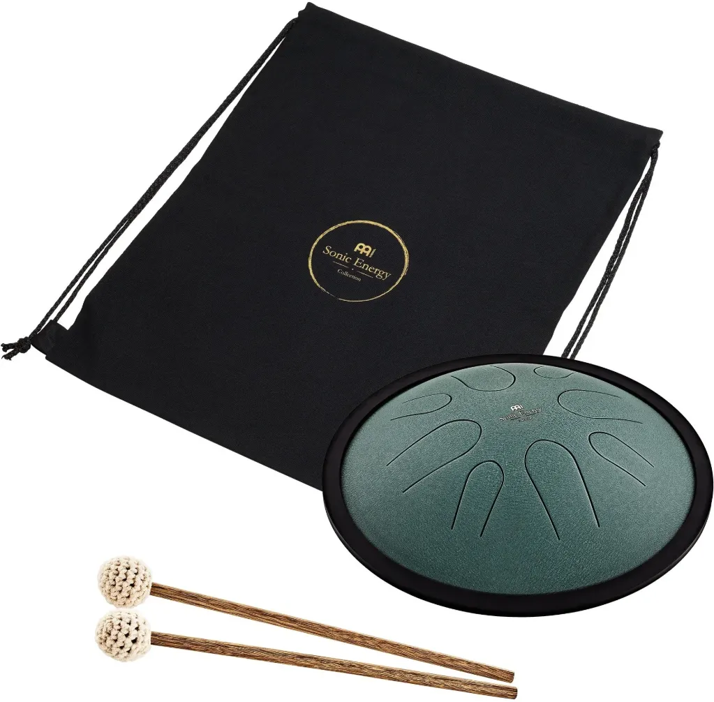 Compact Steel Tongue Drum: 10" green