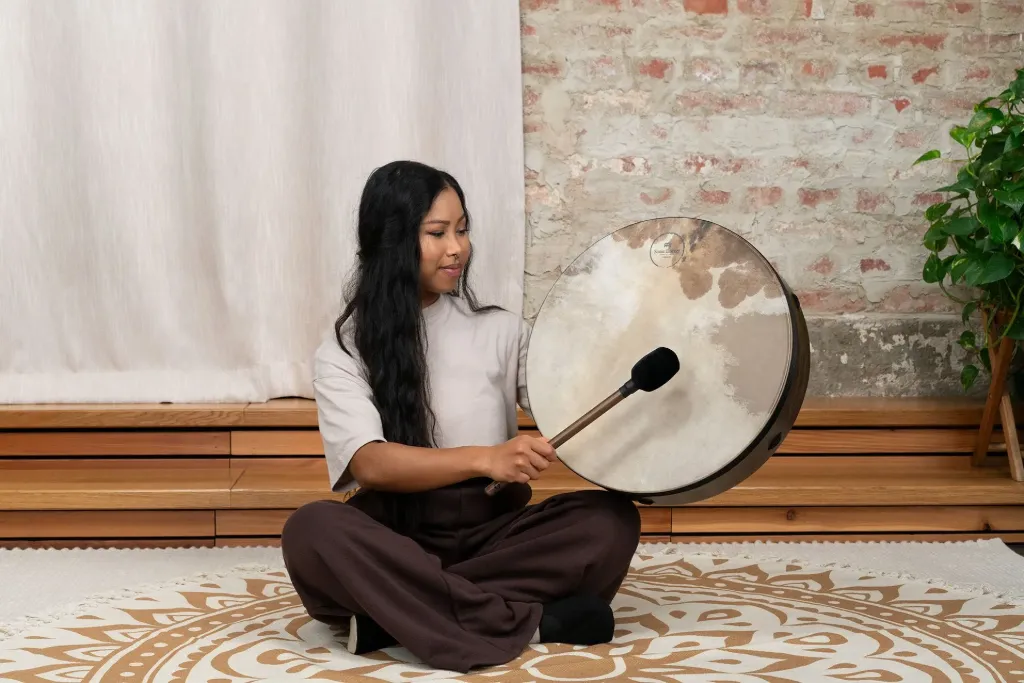 18" Ritual Drum, Goat Head