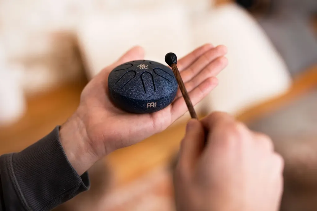 Pocket Steel Tongue Drum, Navy Blue, A Major, Venus Flower