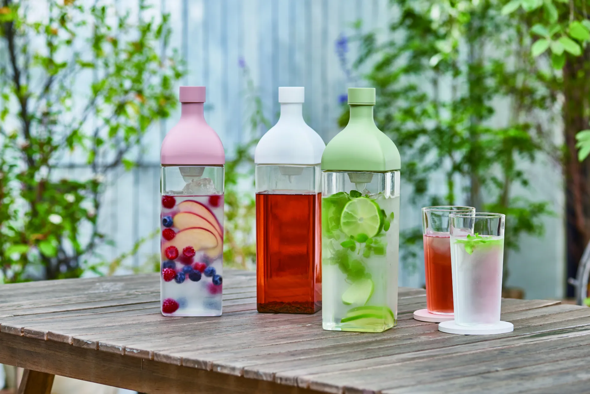 Hario cold brew fles vierkant 1200 ml - Smokey Green